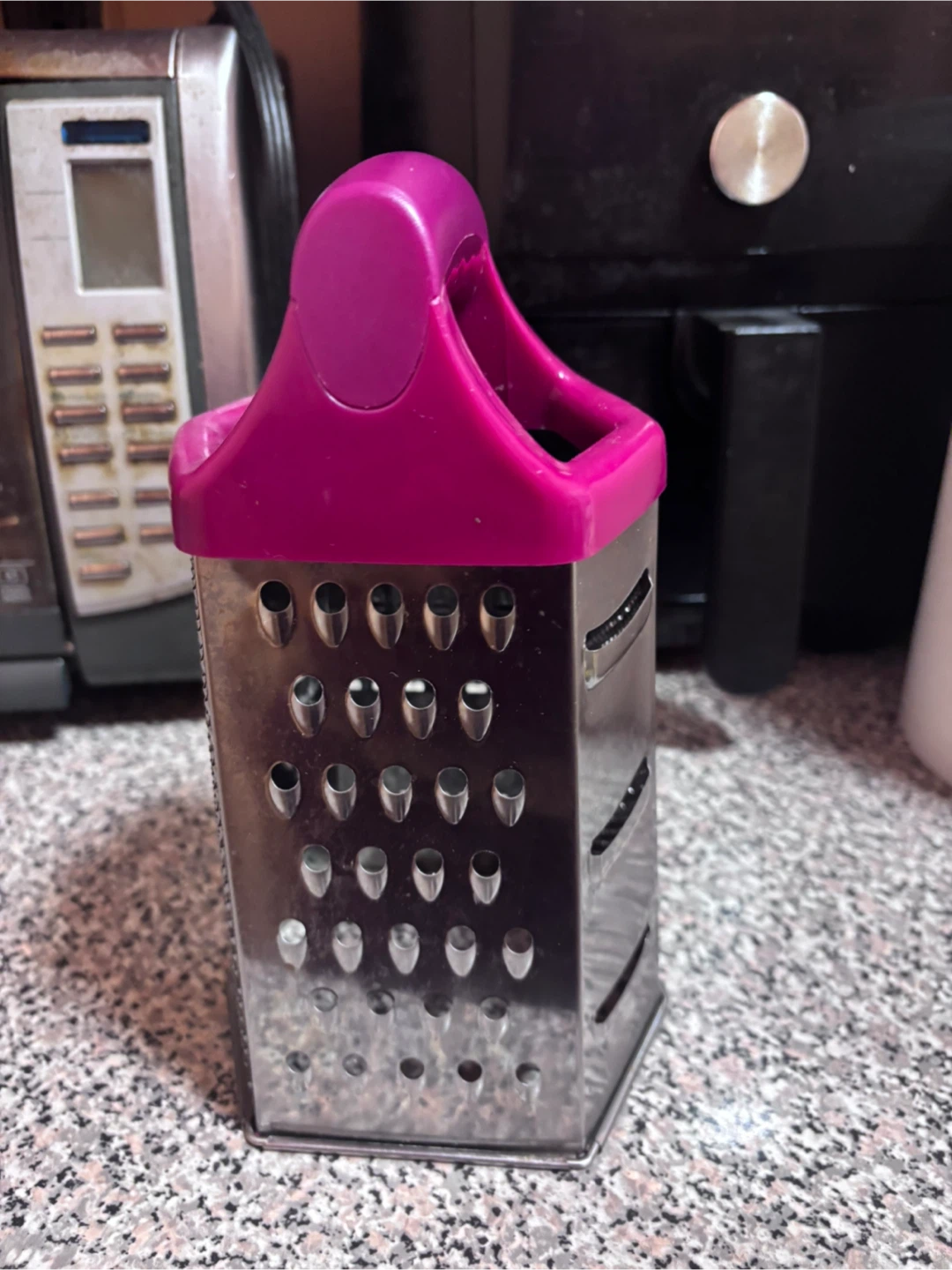 Hexagonal Cheese Grater with Purple Handle