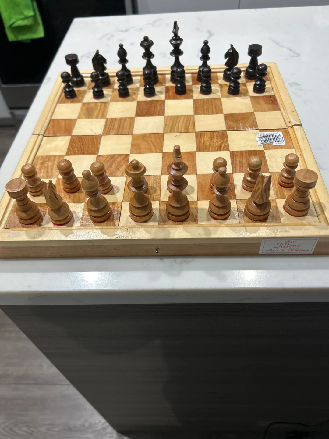14”x14” Folding Wooden Chess Set - photo 2
