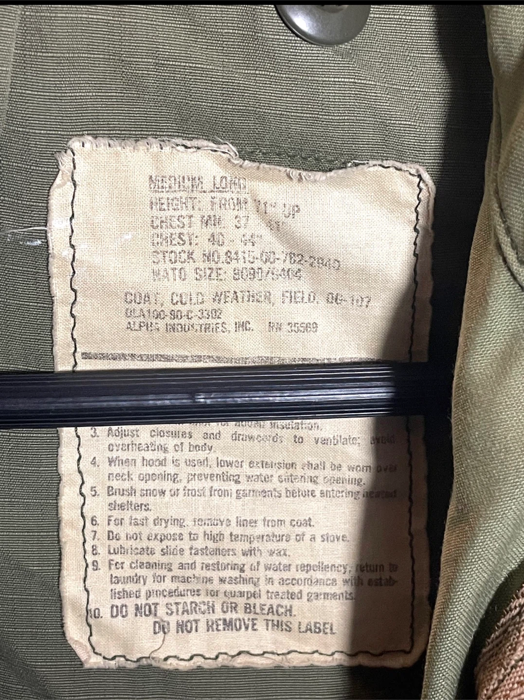 M-65 Field Coat - Medium Long - Olive Drab - photo 3