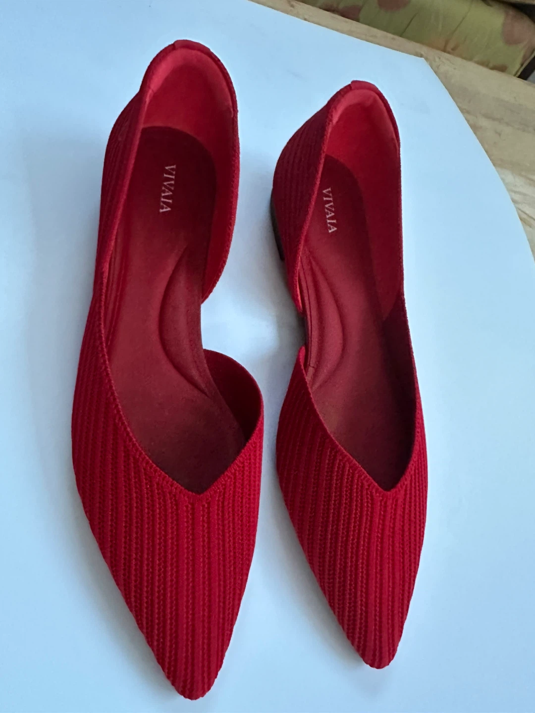 VIVAIA Red Knit Pointed Toe Flats - size10/ EU 41 - photo 2