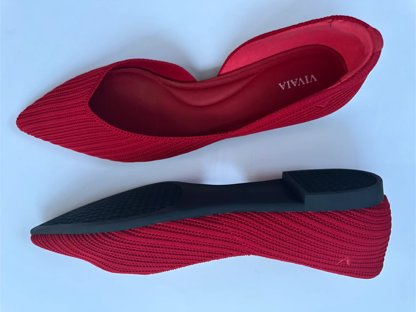 VIVAIA Red Knit Pointed Toe Flats - size10/ EU 41 - photo 3