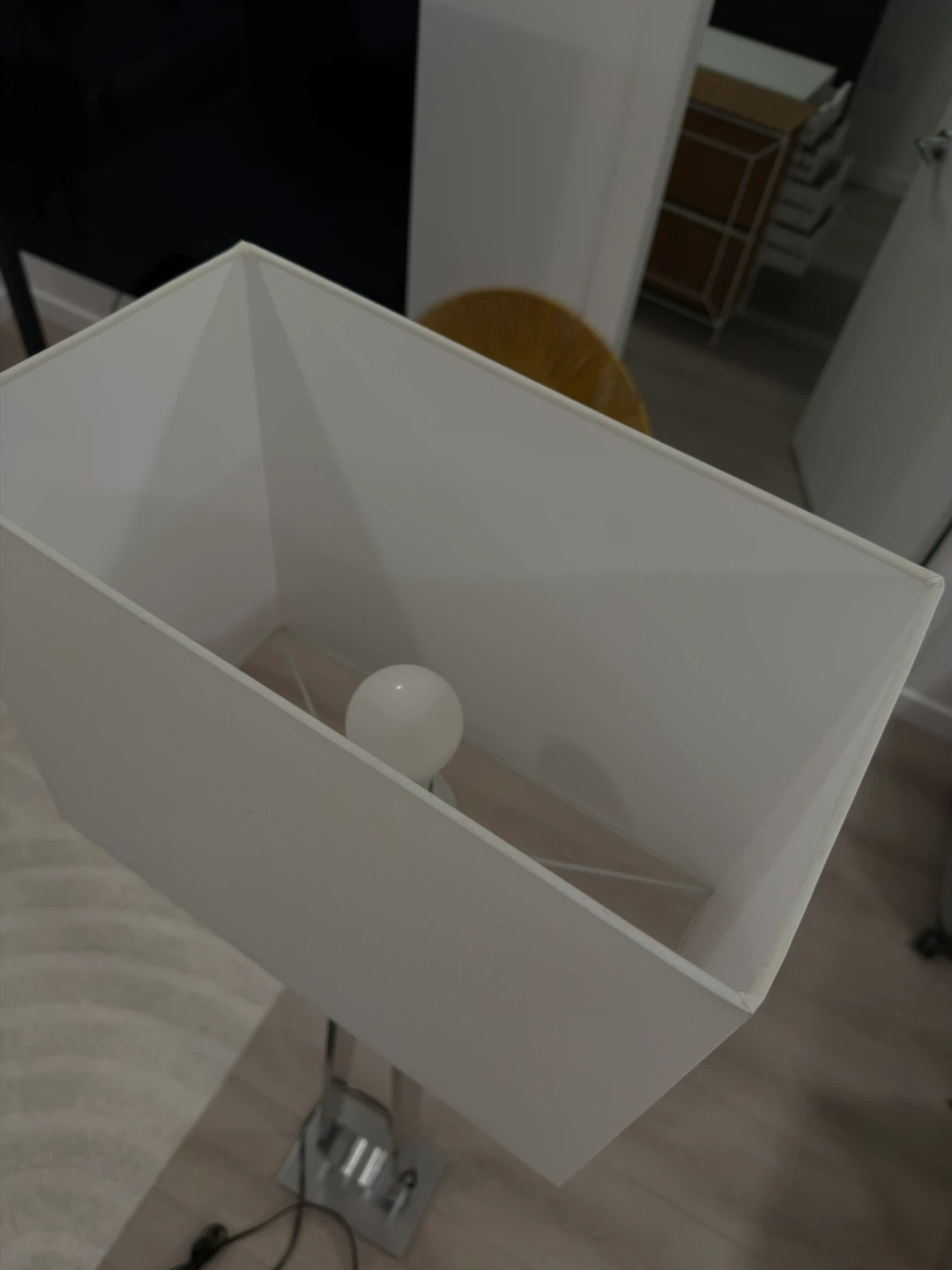 Modern Floor Lamp with White Rectangular Shade - photo 4