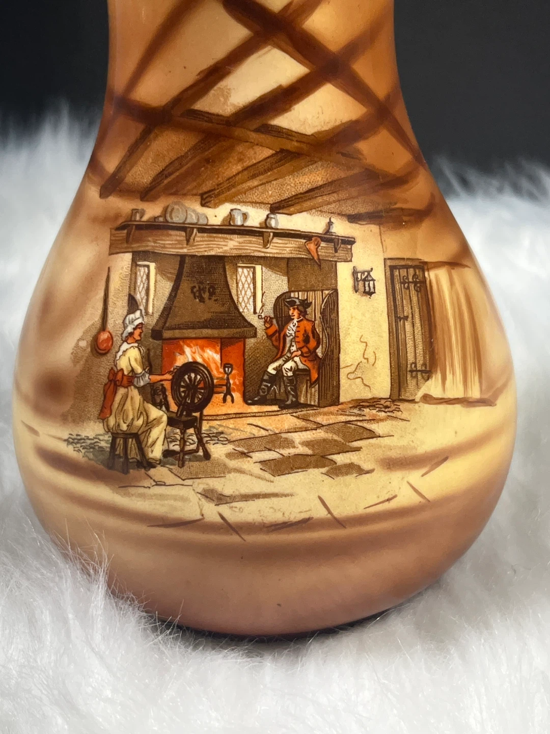 Vintage Decorative Vase with Country Scene - photo 4