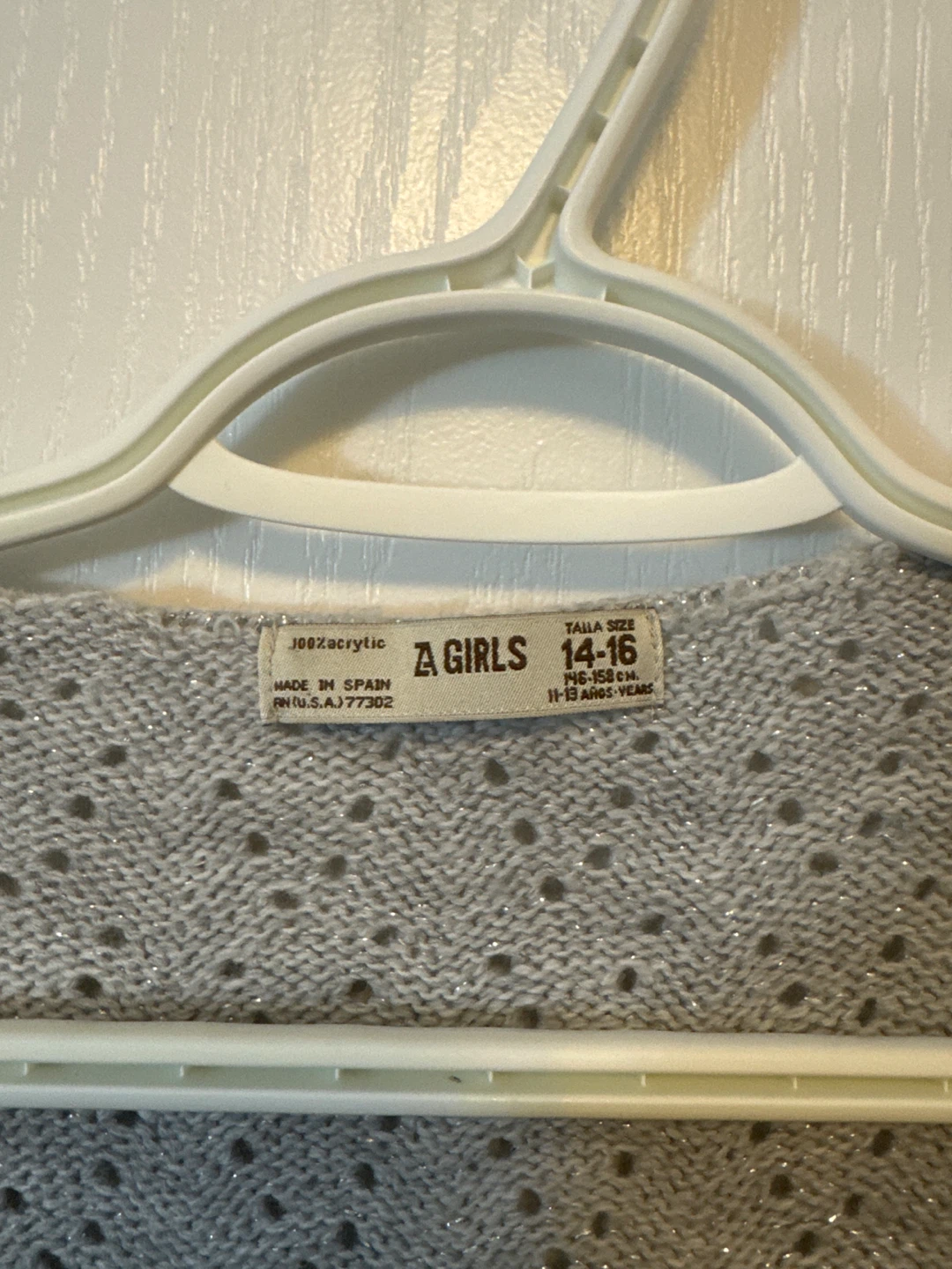 A-GIRLS Grey Sparkle Knit Cardigan - Size 14-16 - photo 3