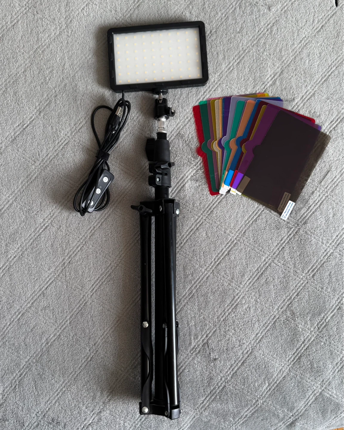 LED Studio Light with Tripod and Color Filters