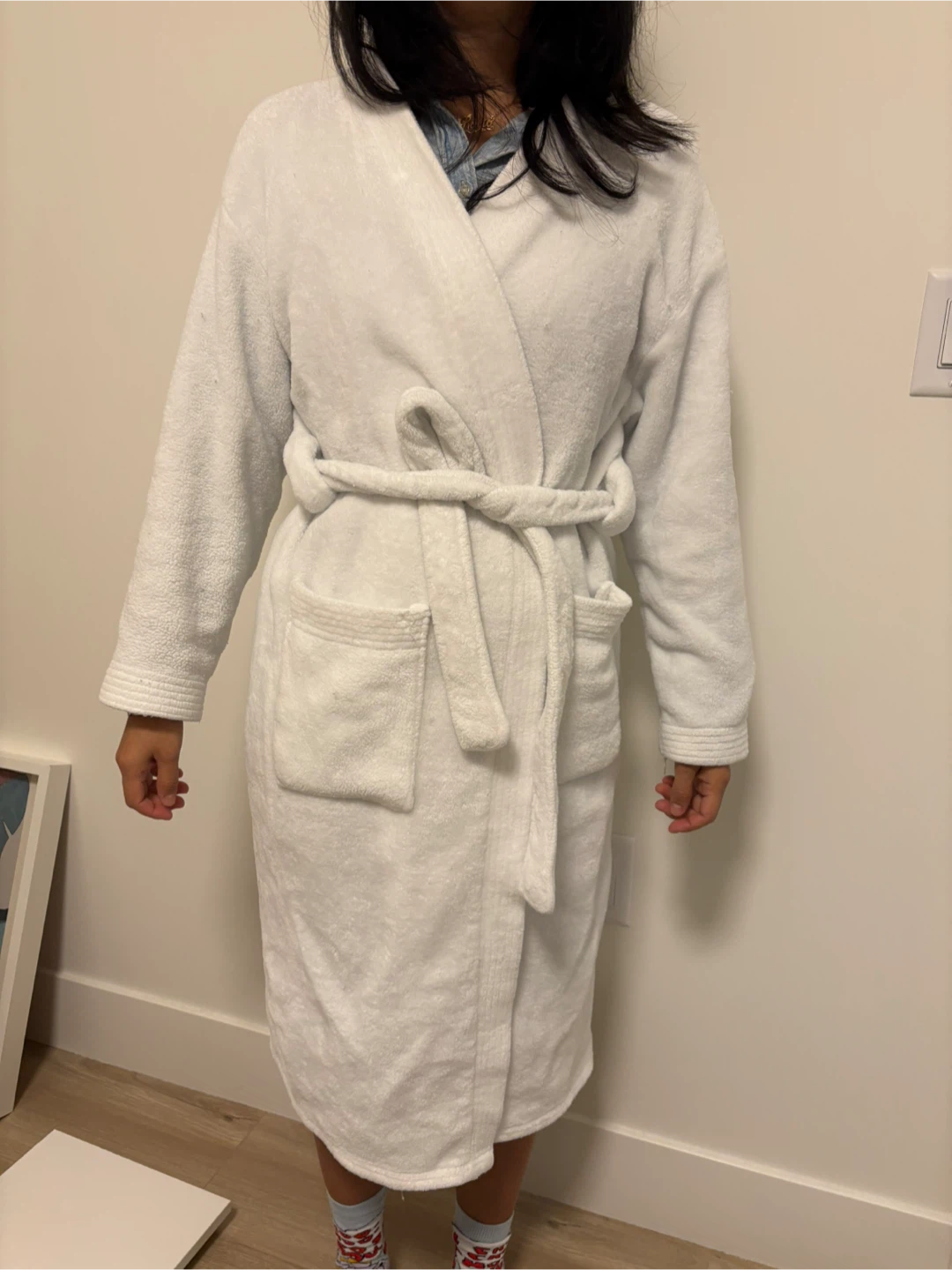 White Plush Bathrobe