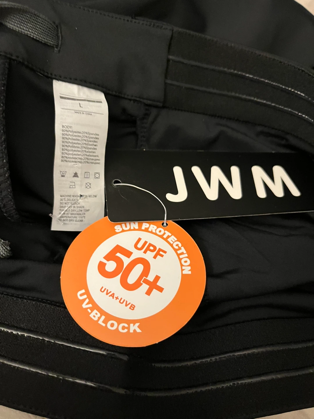 JWM Black Jogger Pants UPF 50+ Sun Protection Size L - photo 4