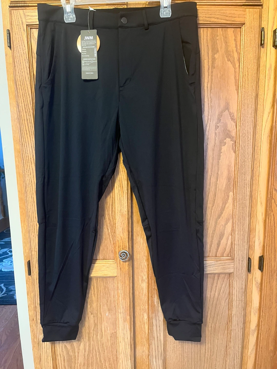 JWM Black Jogger Pants UPF 50+ Sun Protection Size L