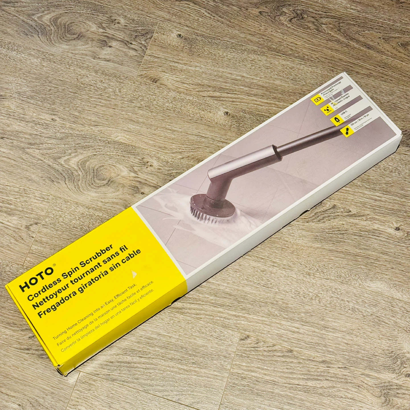 HOTO Cordless Spin Scrubber with 6 brush heads — New 🥕