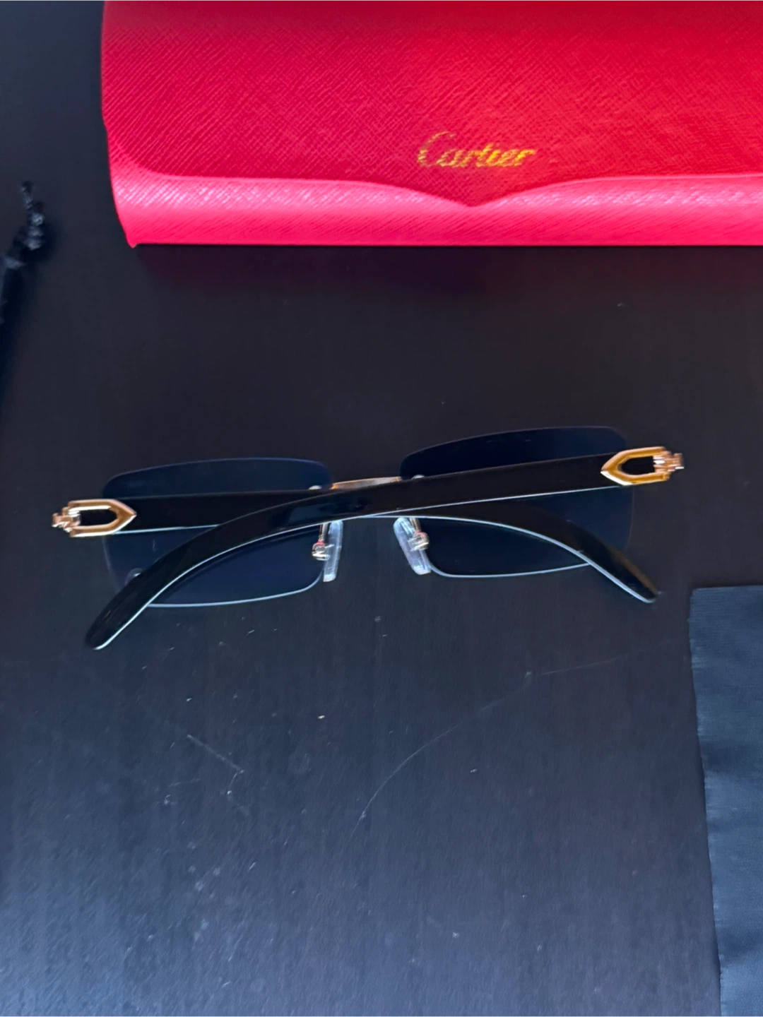 Cartier Rimless Sunglasses with Case and Box - photo 3