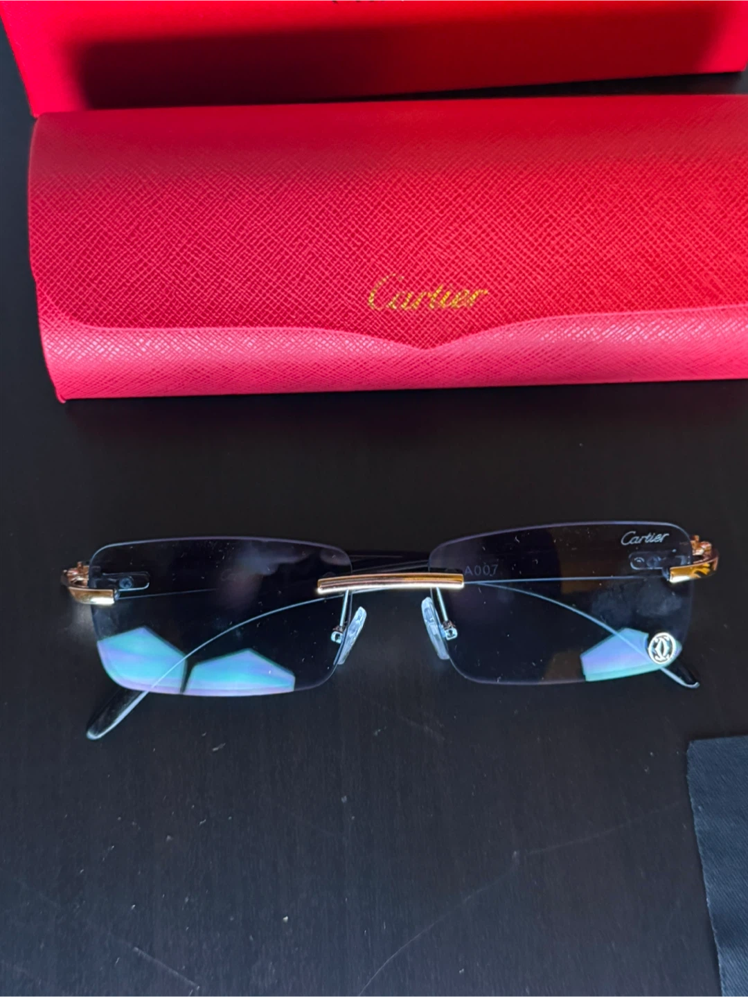 Cartier Rimless Sunglasses with Case and Box - photo 2