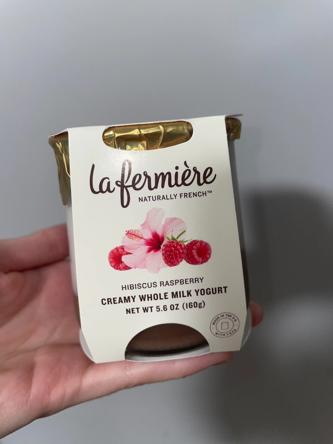 🥕La Fermière Hibiscus Raspberry Creamy Whole Milk Yogurt 5.6 oz