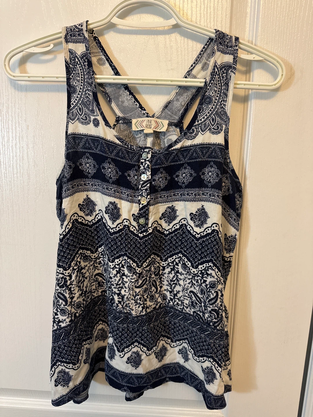 Pink Rose Tank Top - Size S