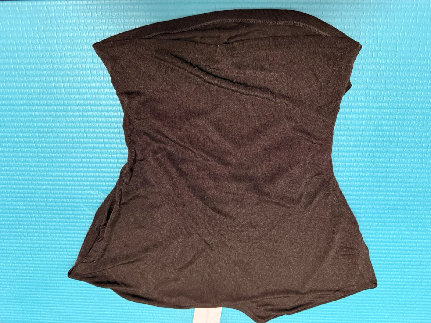 Black ruched strapless top - photo 2
