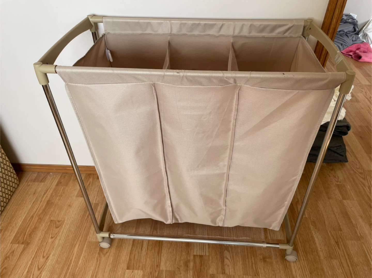 3-Bin Rolling Laundry Sorter