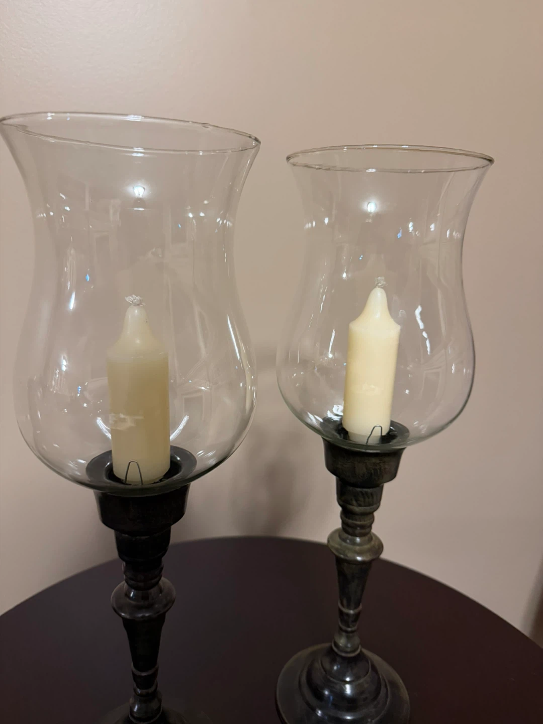 Pair of Glass Candle Holders - photo 4