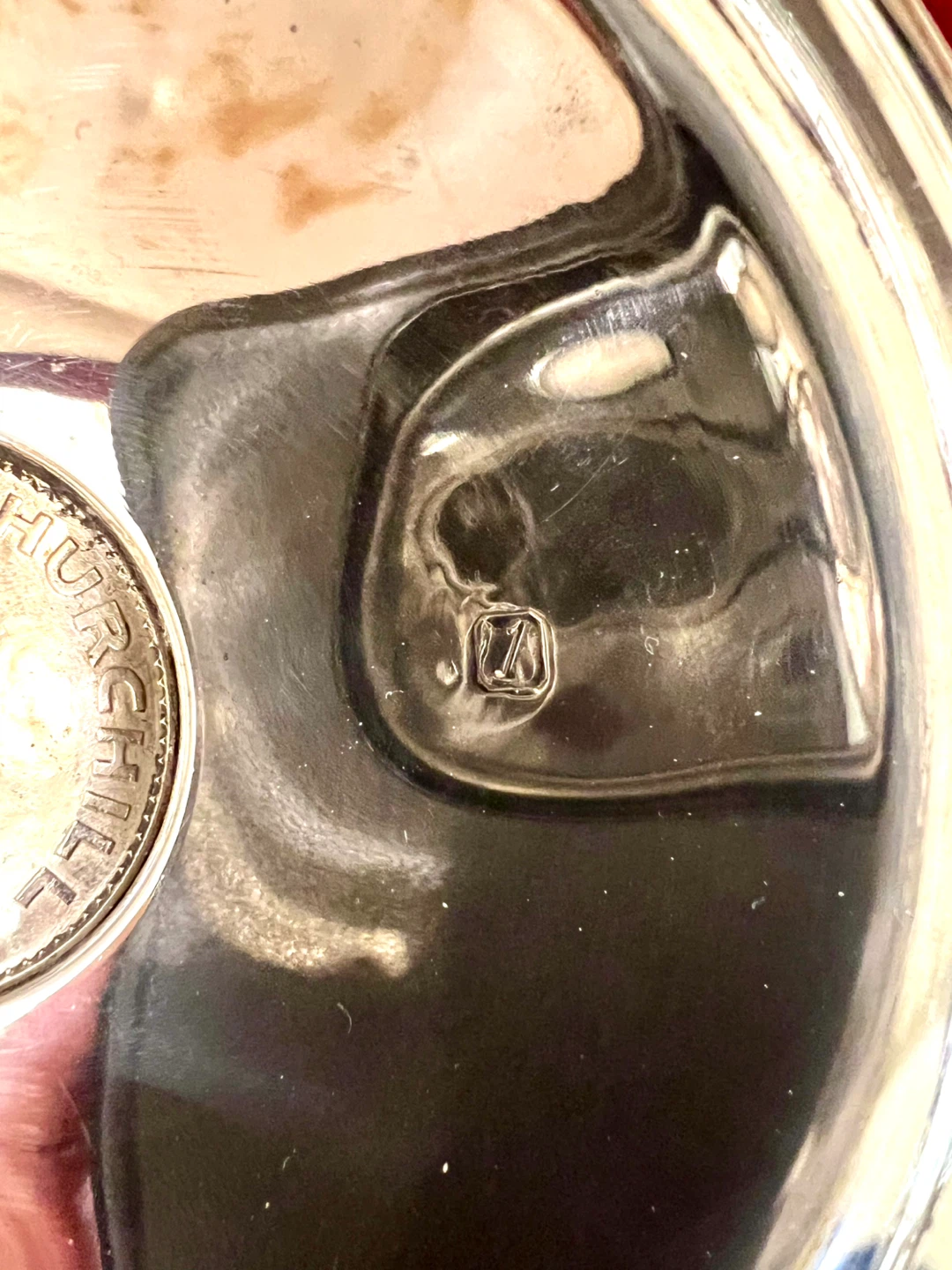 STERLING SILVER Churchill British Commemorative Collectors Dish - photo 4