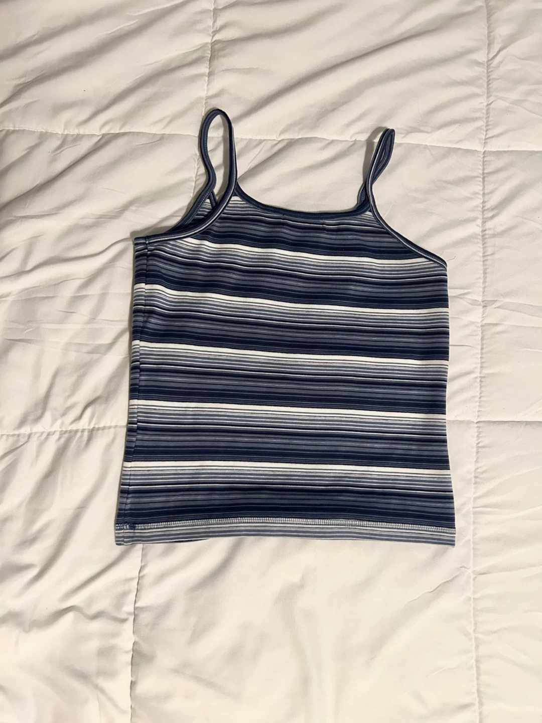 Vintage 90s/Y2K Q&A Blue & White Tank Top - Like New! - photo 2