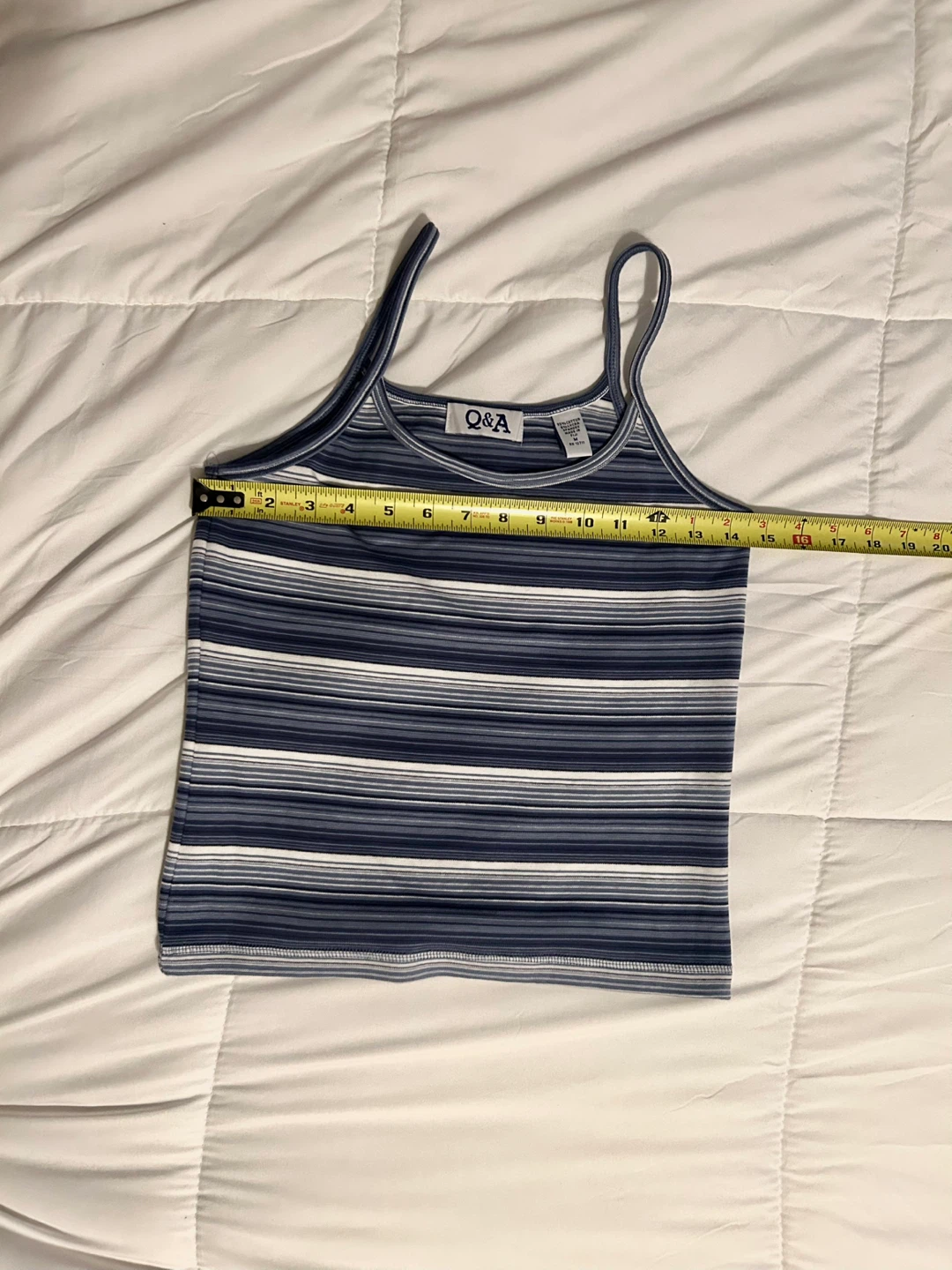 Vintage 90s/Y2K Q&A Blue & White Tank Top - Like New! - photo 3