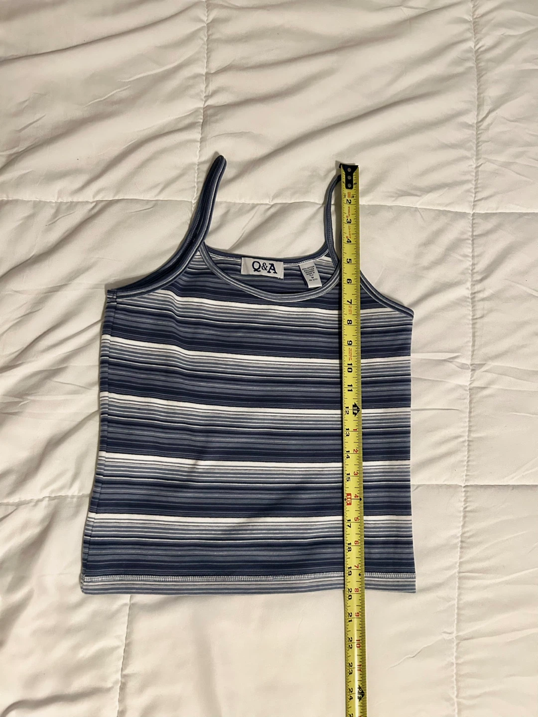 Vintage 90s/Y2K Q&A Blue & White Tank Top - Like New! - photo 5