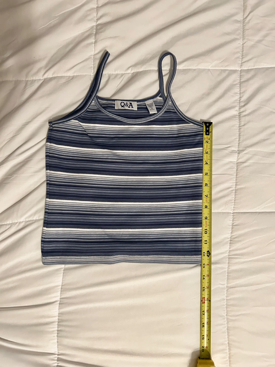 Vintage 90s/Y2K Q&A Blue & White Tank Top - Like New! - photo 4