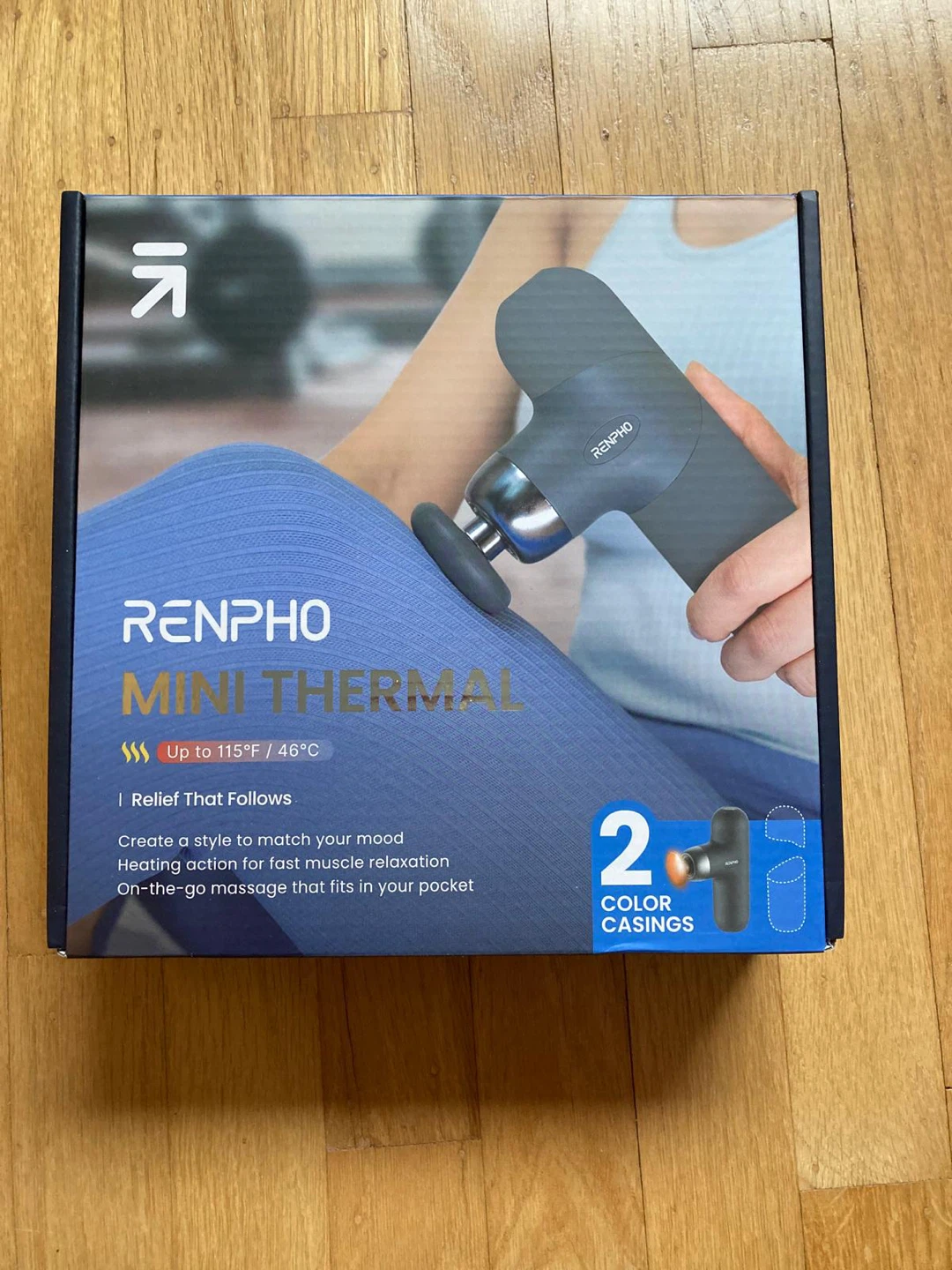 RENPHO Mini Thermal Massage Gun with 2 Color Casings