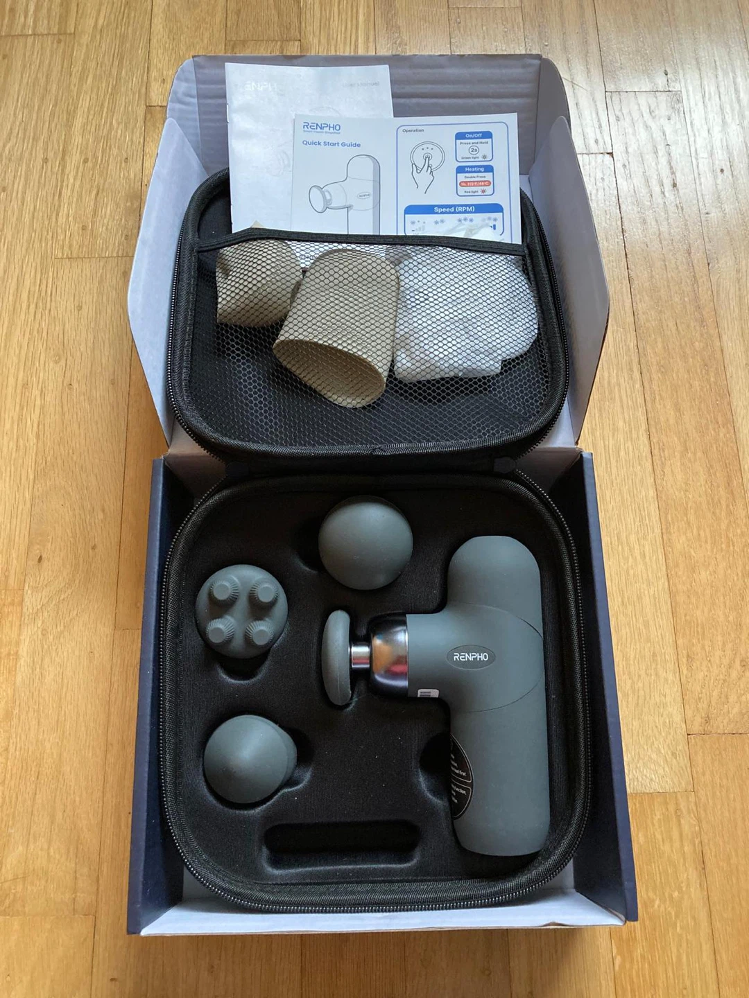 RENPHO Mini Thermal Massage Gun with 2 Color Casings - photo 3