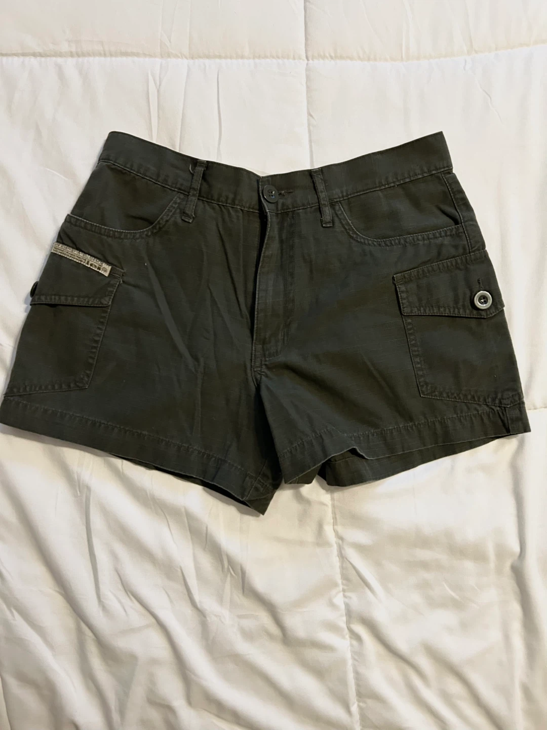 Vintage Y2K lei Olive Green Cargo Shorts