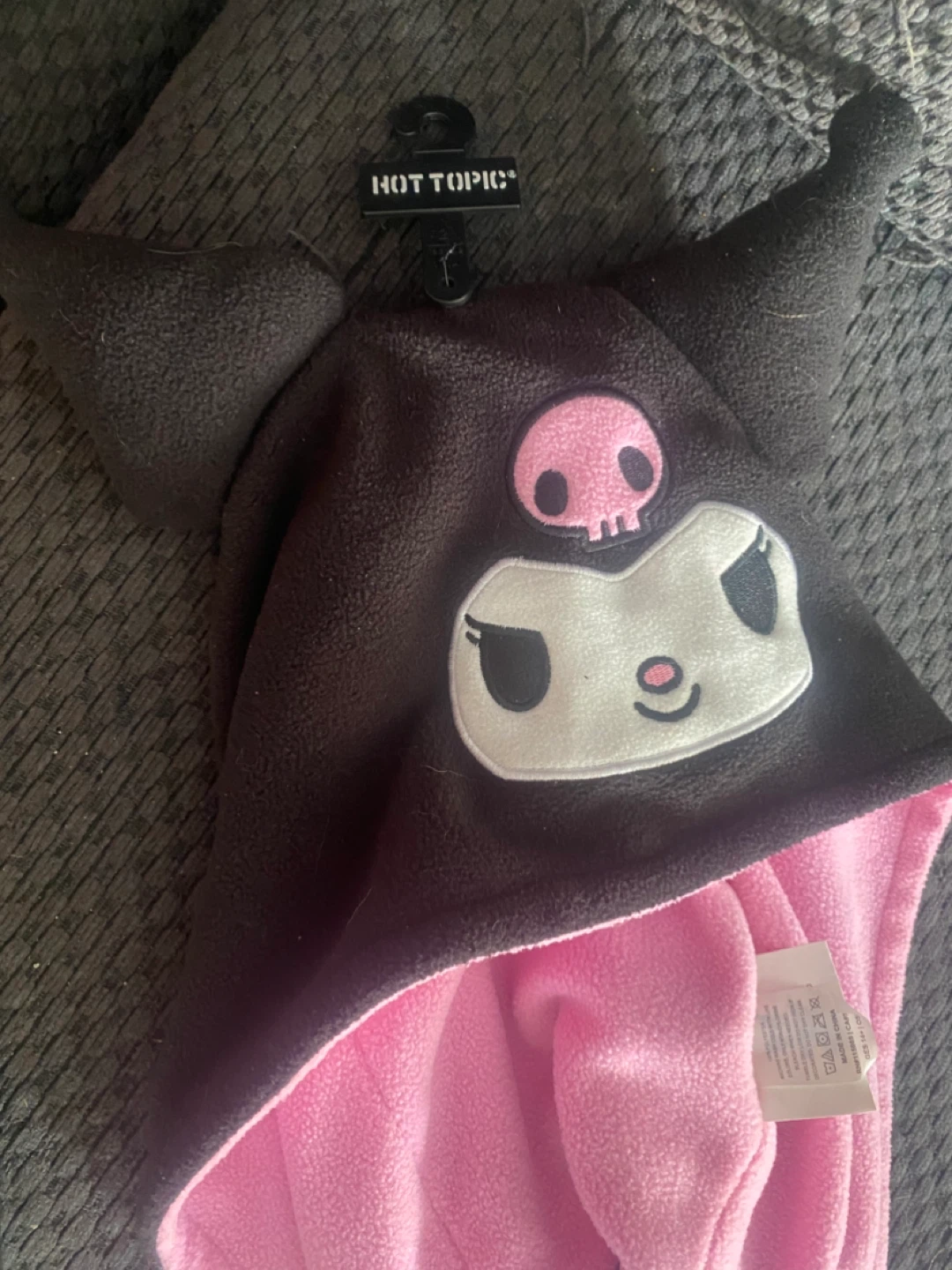Hot Topic Kuromi Fleece Hooded Scarf