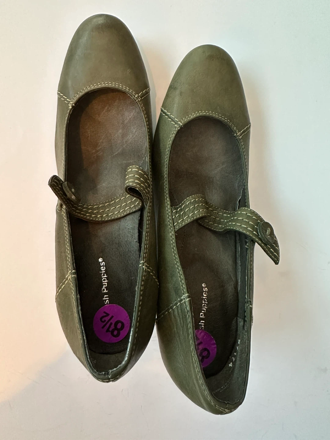 Hush Puppies Women's Green Mary Jane Heels Size 8.5 - photo 4