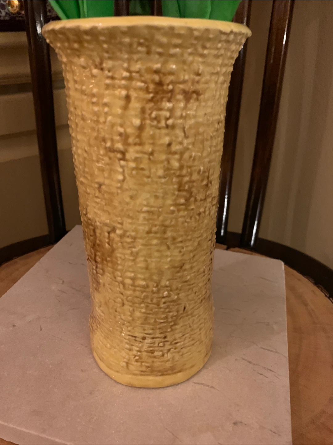 Yellow Textured Ceramic Vase - photo 2