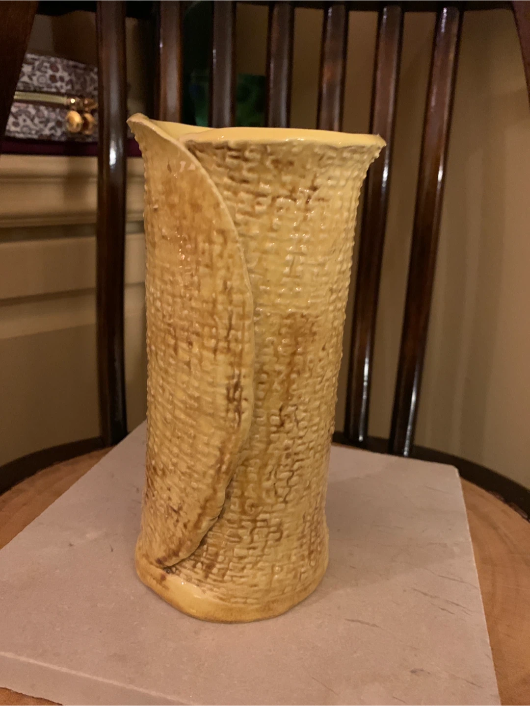 Yellow Textured Ceramic Vase - photo 4