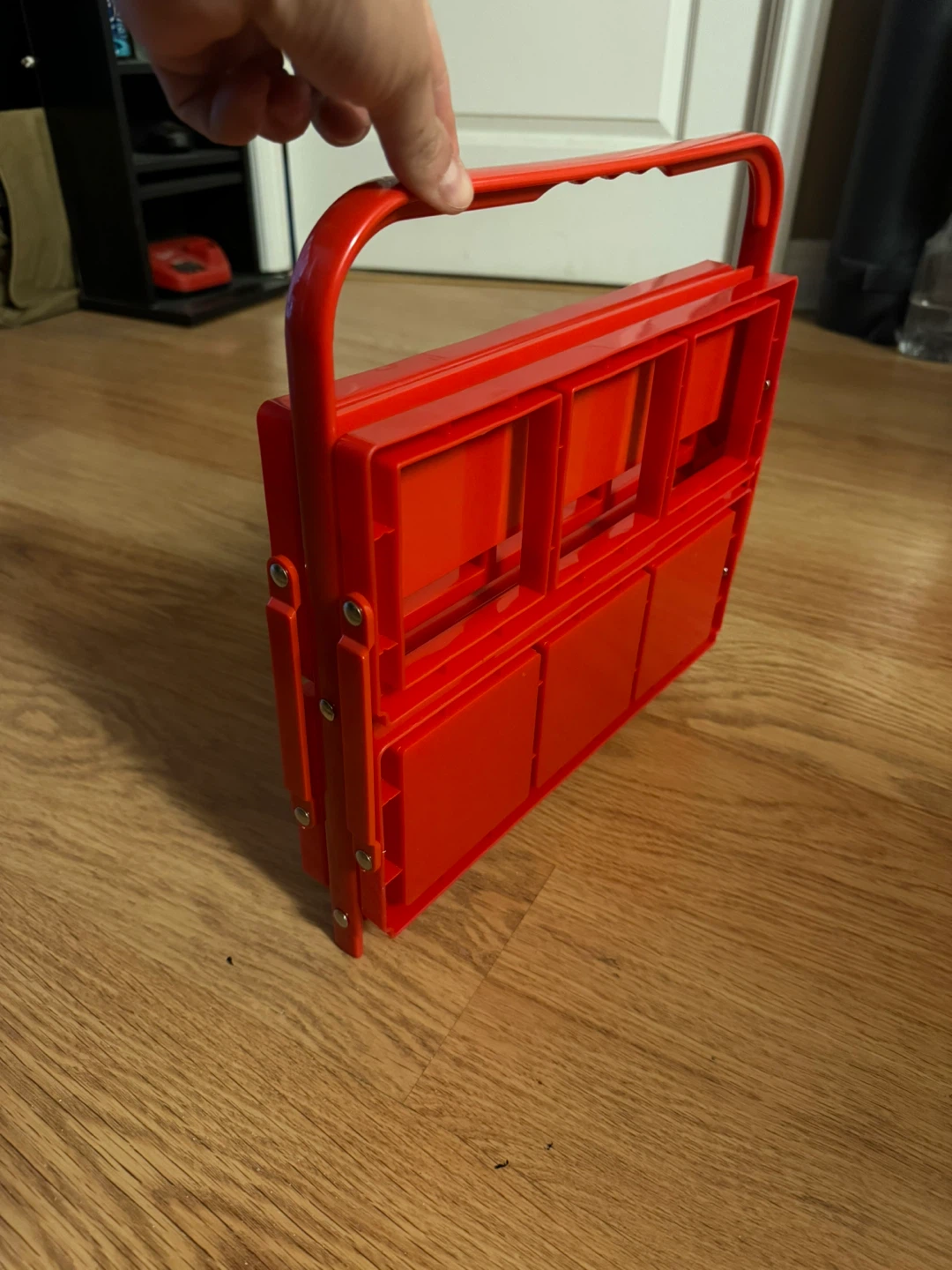 Collapsible Red Plastic Caddy Organizer - photo 2