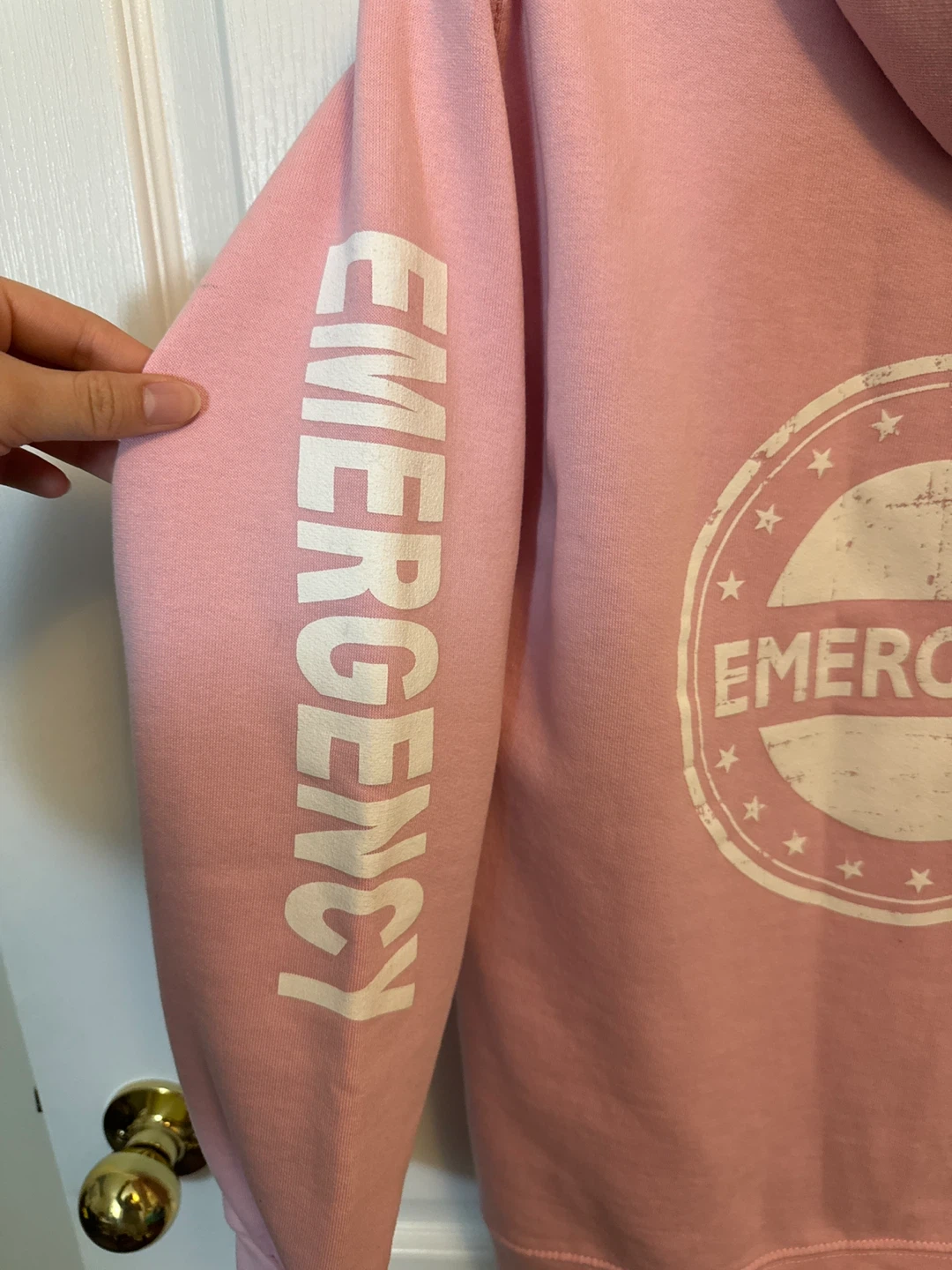 Oversized Cotton Pink Zip-Up Hoodie - Size XS - photo 3