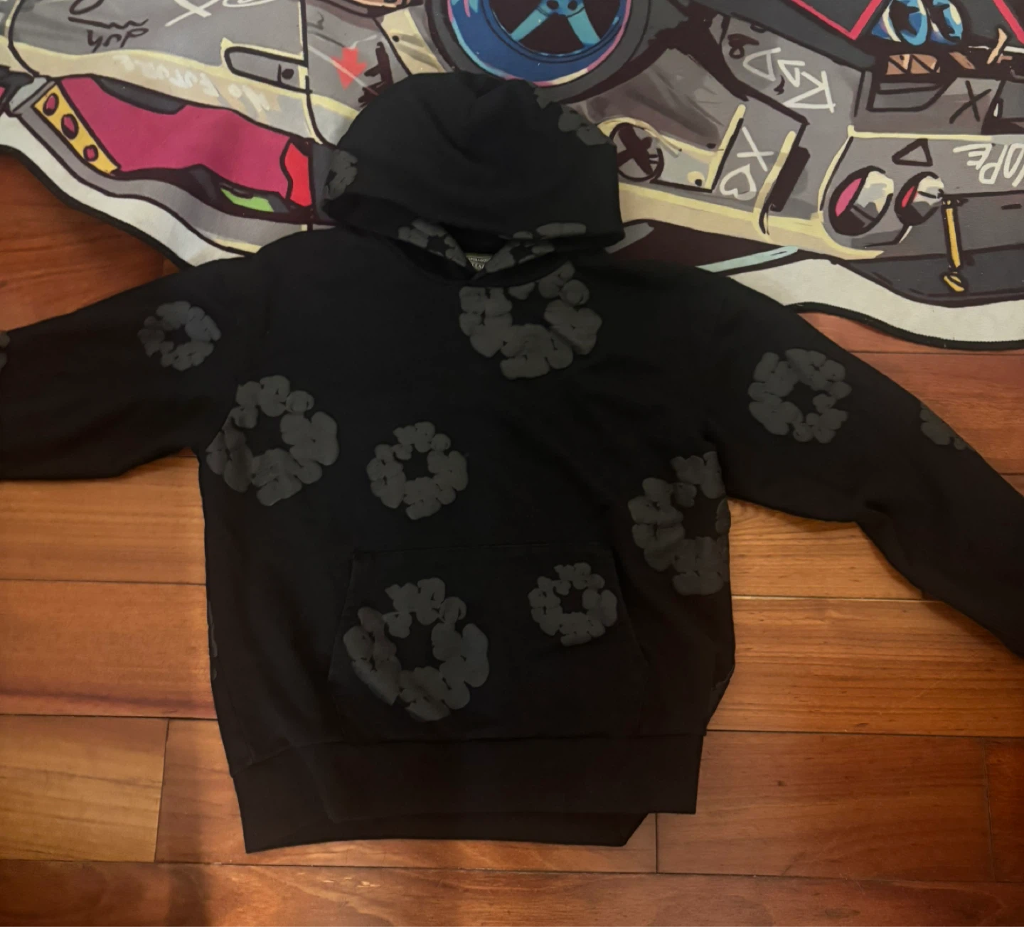 Black denim tears hoodie