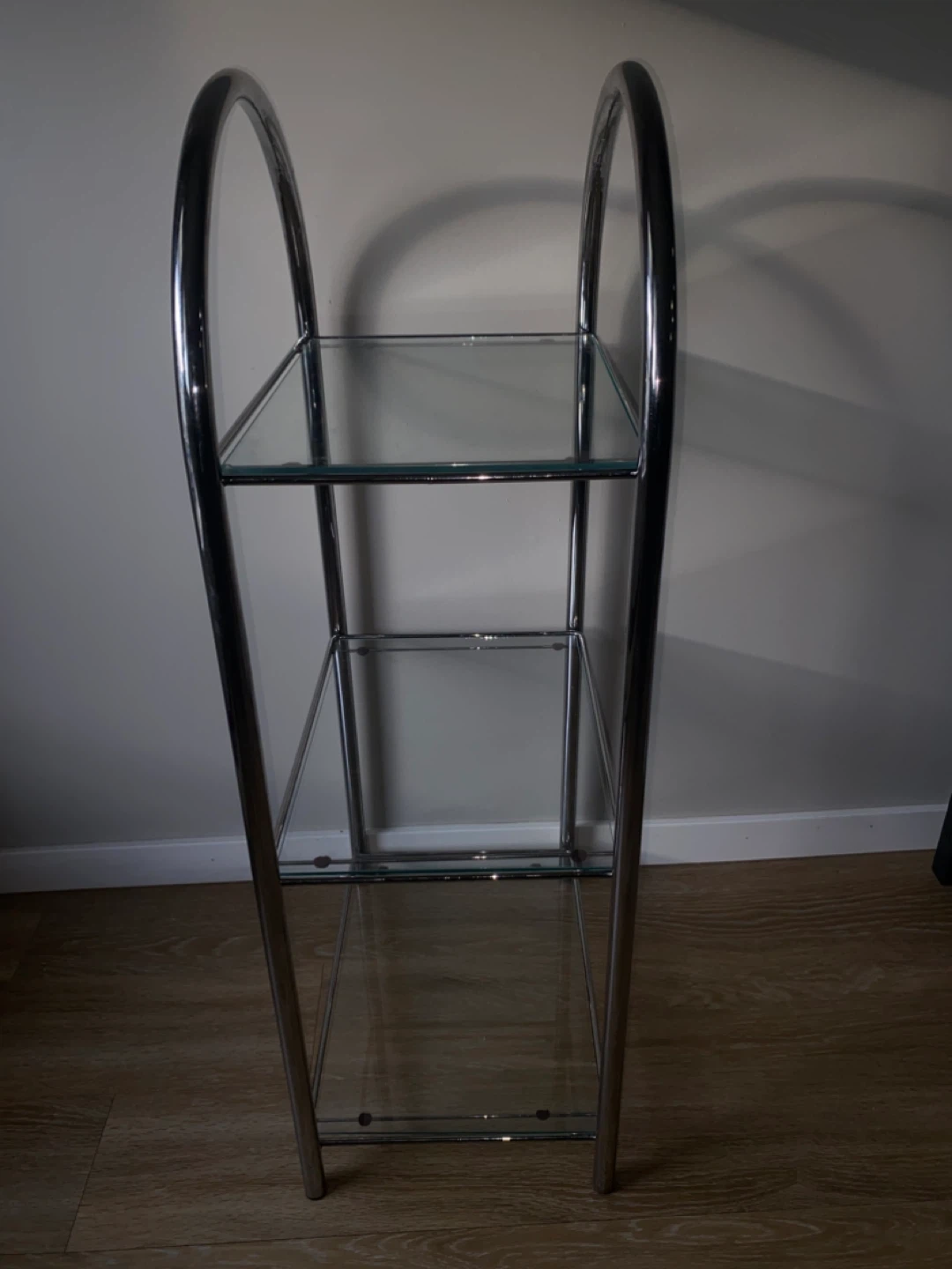 Chrome and Glass 3-Shelf Display Unit - photo 2