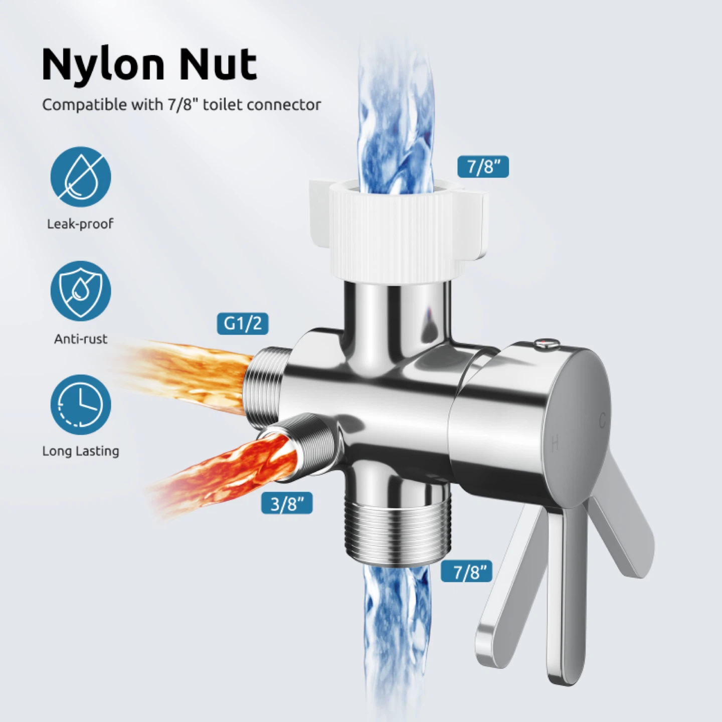 BRITULIA Stainless Steel Bidet Sprayer Set - photo 3