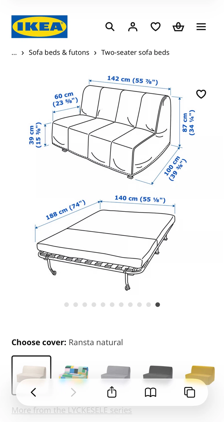 IKEA LYCKSELE LÖVÅS Sofabed - photo 4
