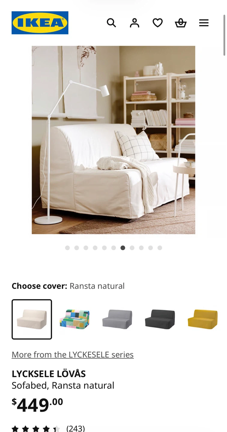 IKEA LYCKSELE LÖVÅS Sofabed - photo 2