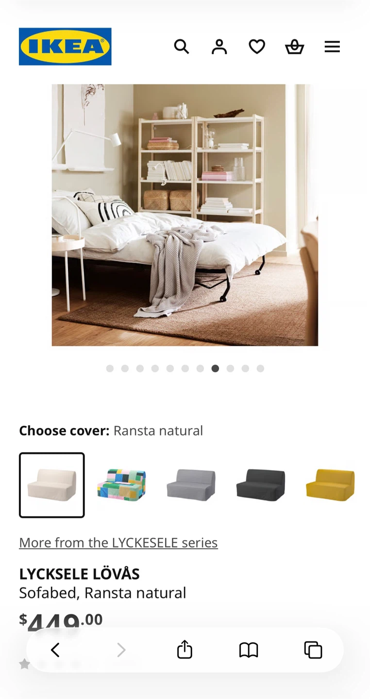 IKEA LYCKSELE LÖVÅS Sofabed - photo 3