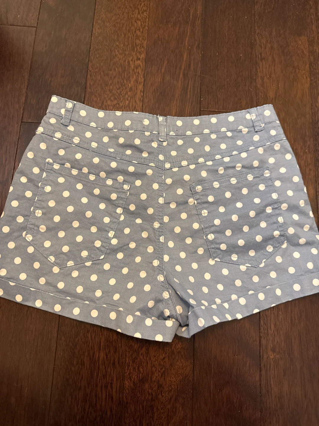 Forever 21 Polka Dot Denim Shorts - Size M - photo 2