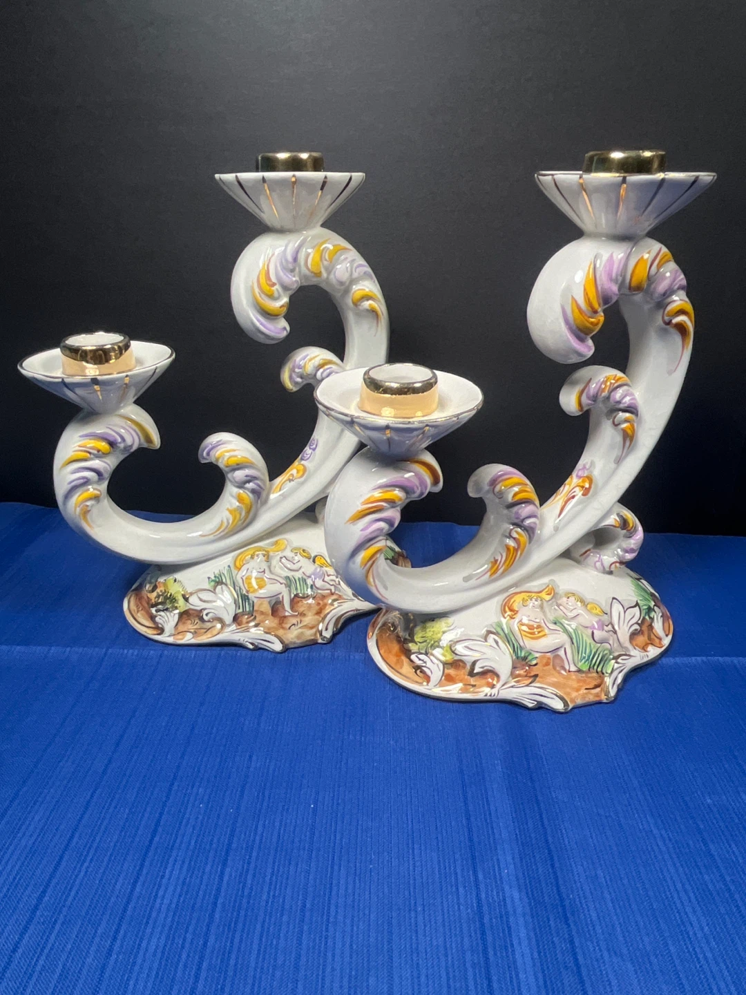Alcobaca Porcelain Candlestick Holder
