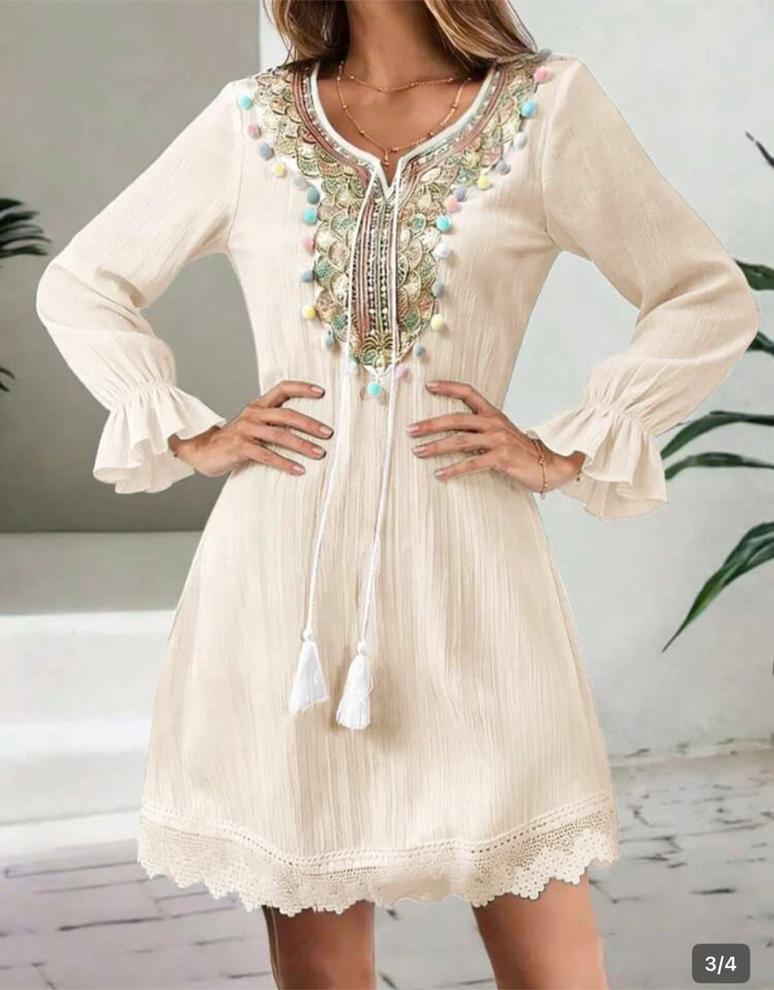 Ladies embroidered dress - photo 2