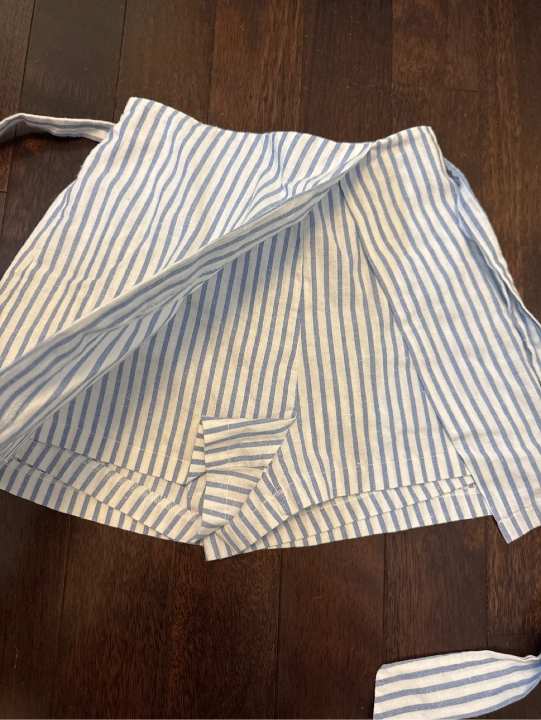 CLT Blue and White Striped Wrap Skort - photo 3