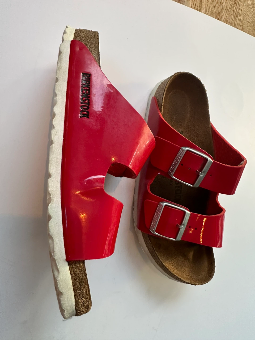Birkenstock Arizona Red Patent Sandals Sz. 6/EU37 - photo 4