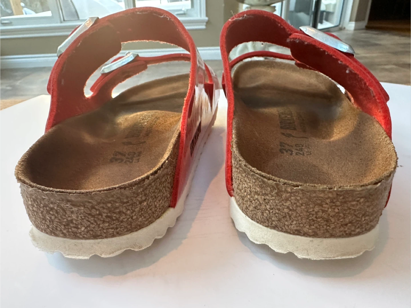 Birkenstock Arizona Red Patent Sandals Sz. 6/EU37 - photo 5