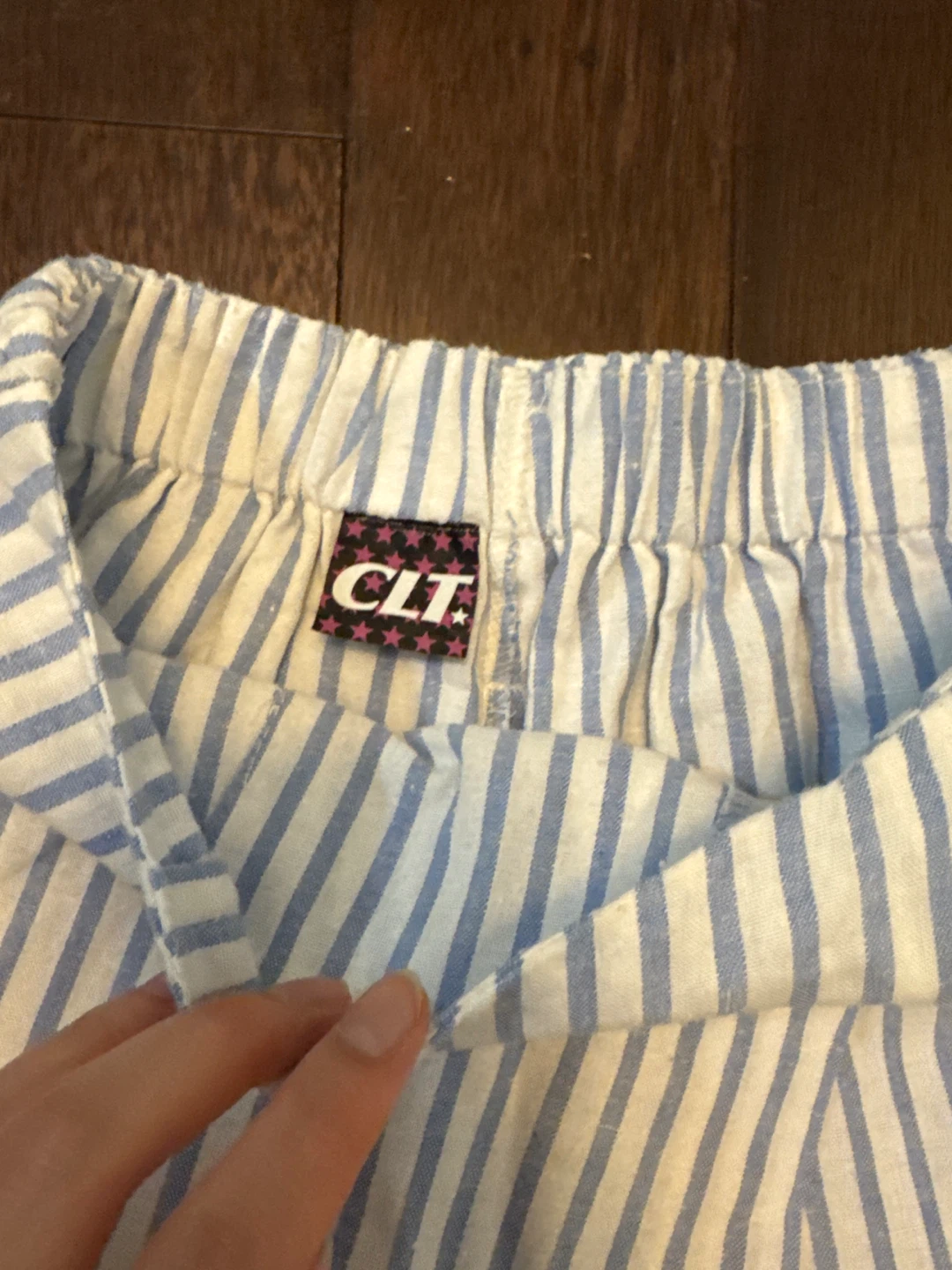 CLT Blue and White Striped Wrap Skort - photo 4