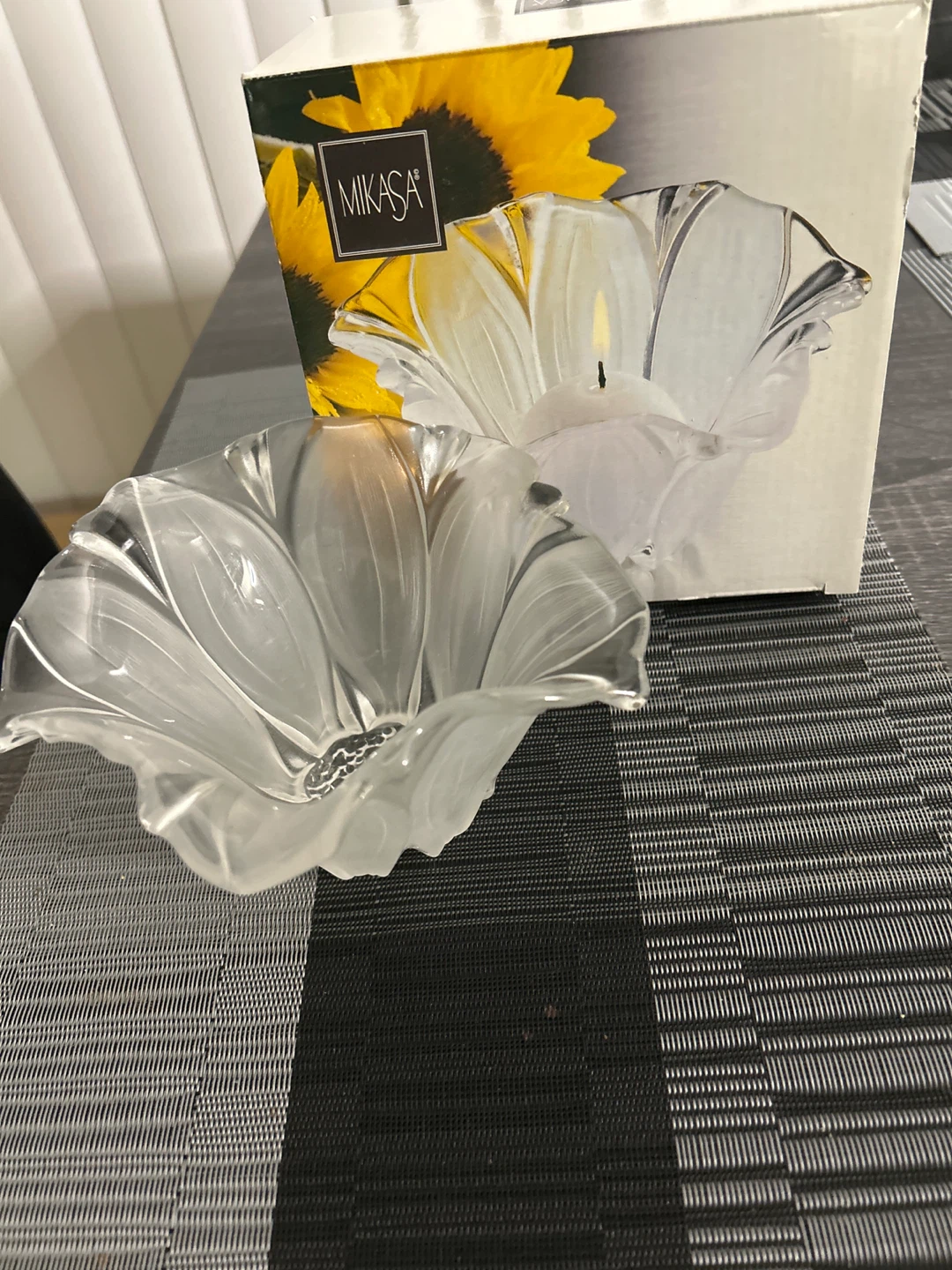 Mikasa glass candy dish