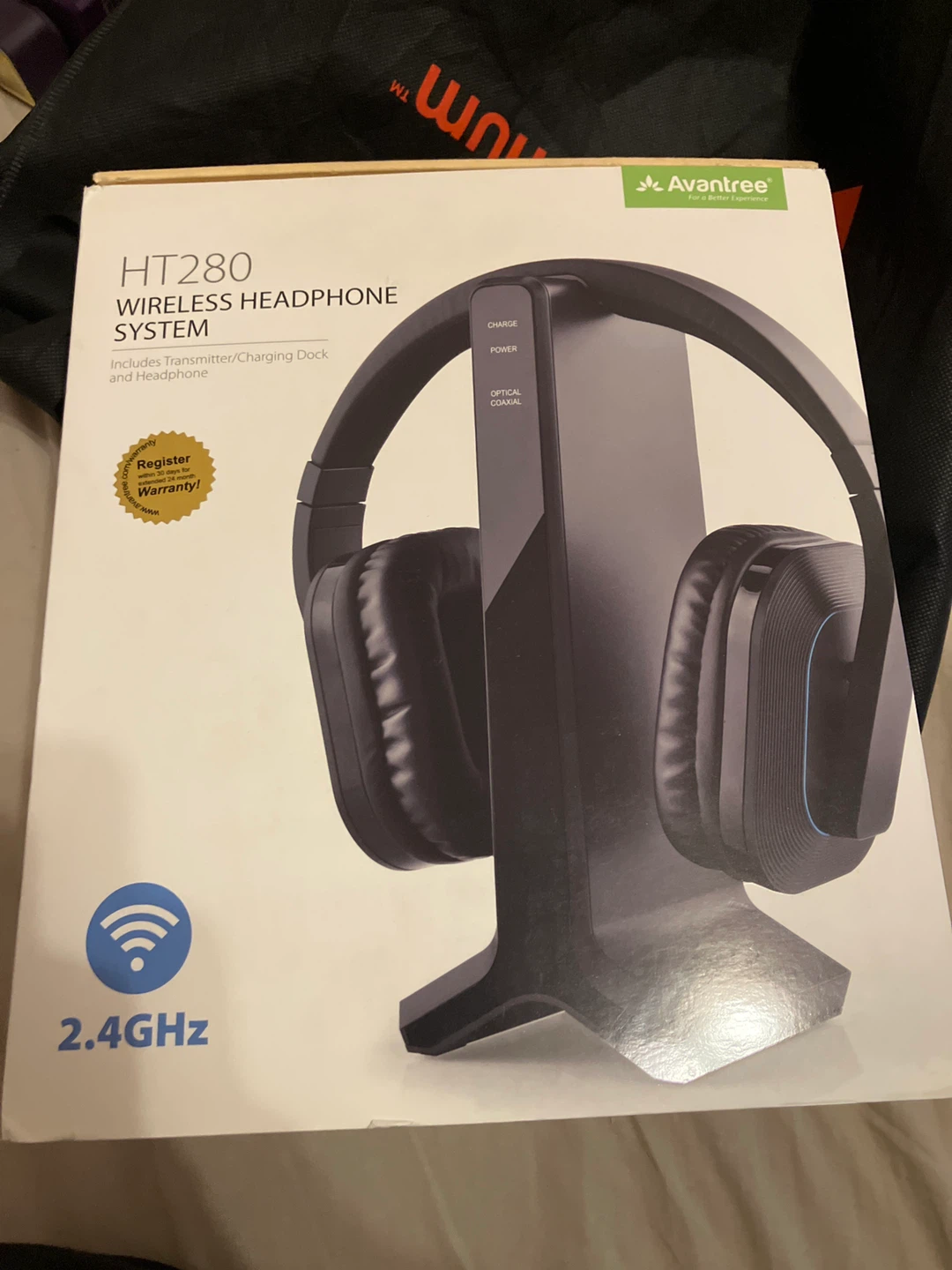 Avantree HT280 Wireless Headphone System with Charging Dock