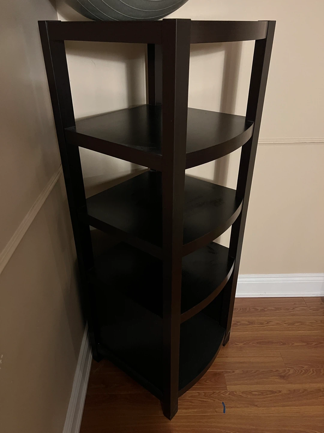 Set of 2 Dark Brown 5-Shelf Corner Bookshelf - photo 2